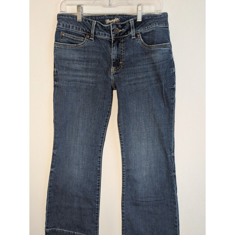 Wrangler Wide Leg Flare Jeans Womens Size 7 Cowgirl Rodeo Hippie Denim Pant - Picture 3 of 16